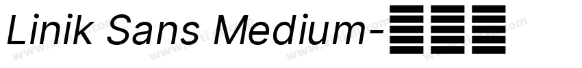 Linik Sans Medium字体转换